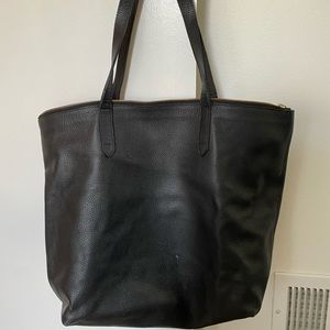 Cuyana leather zip tote
